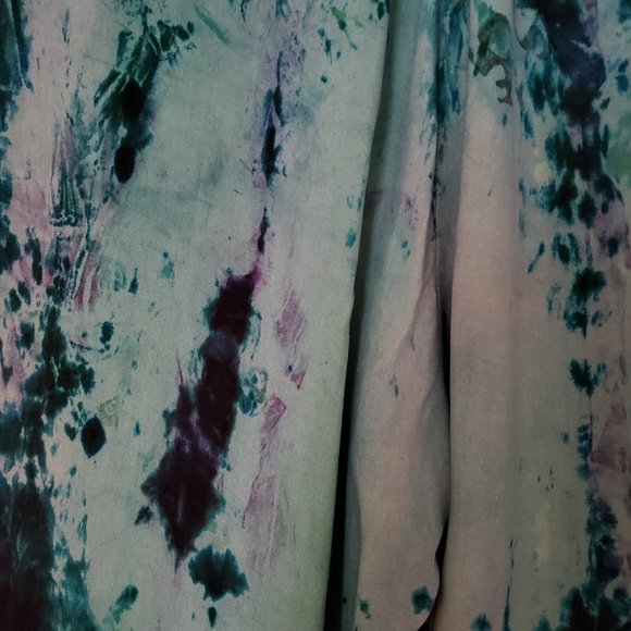 Men's silk Tommy Bahama dress pants navy black green 32 30 med large tie dyed - Picture 4 of 10